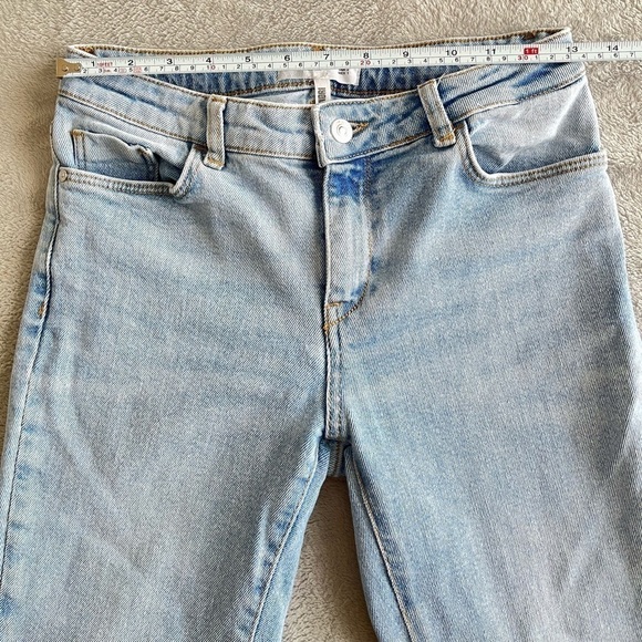 Mango Light Blue Straight Leg Jeans - Picture 9 of 14